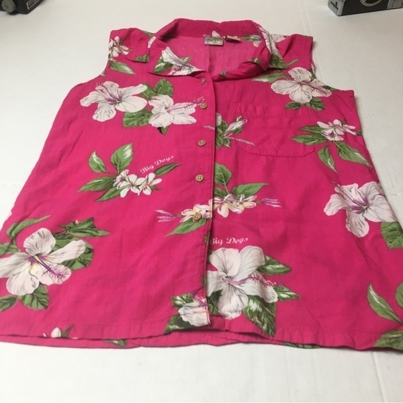 Big Dogs Blouse button up floral print - Picture 2 of 8